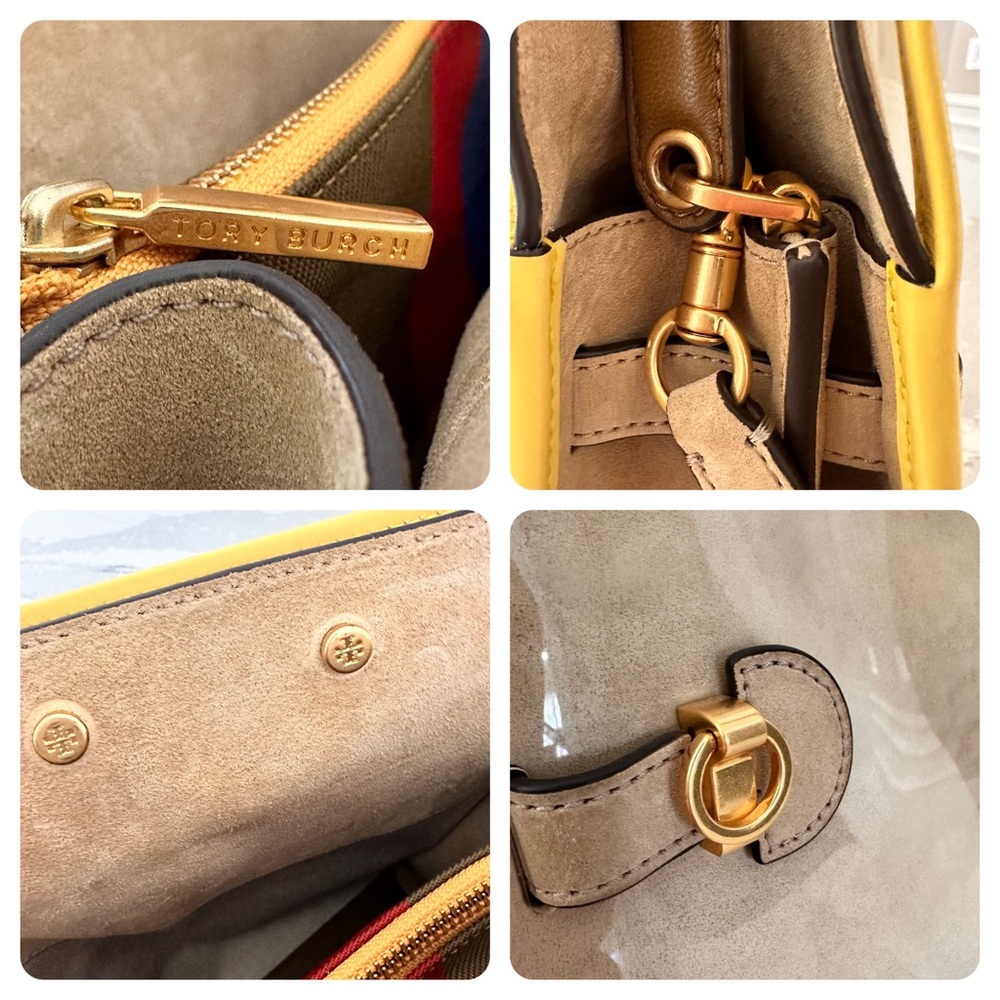 Tory Burch Lee Radziwill Raincoat Double Bag Satchel - Picture 12 of 16